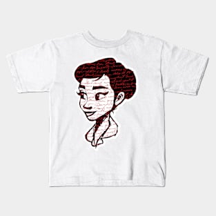 Audrey Hepburn T-Shirt Sticker Flowers Illustration Hoodie Notebook T-Shirt Kids T-Shirt